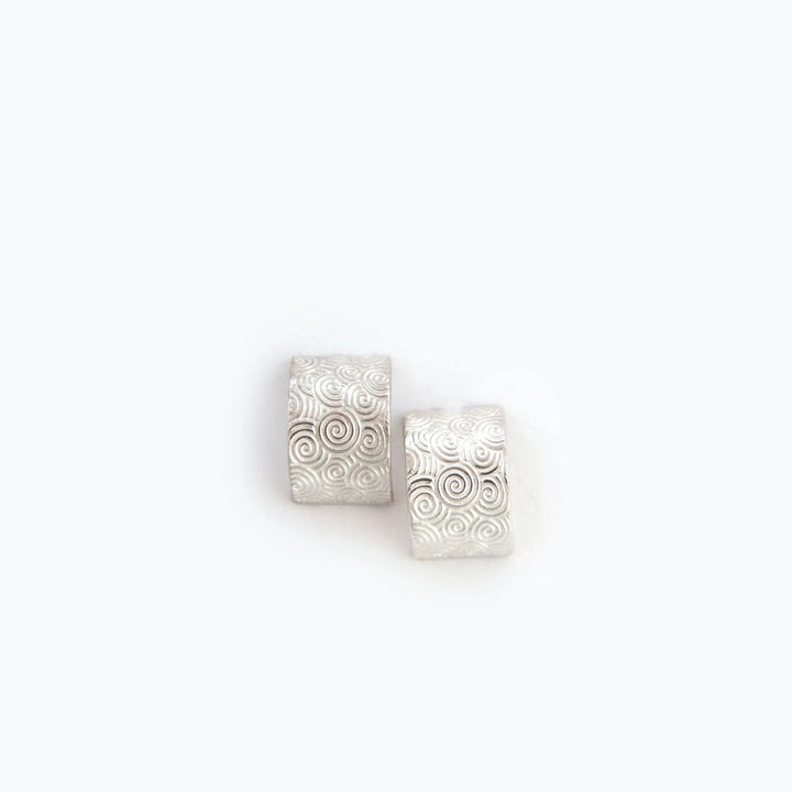 Swirl Textured Half Loop, Earring
